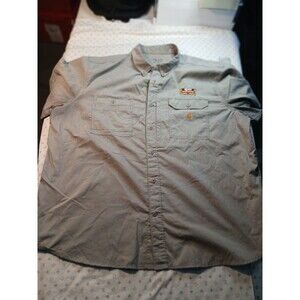 Carhartt Force Shirt Men 3XL Gray Short Sleeve Relaxed Fit Outdoor Work Wear
